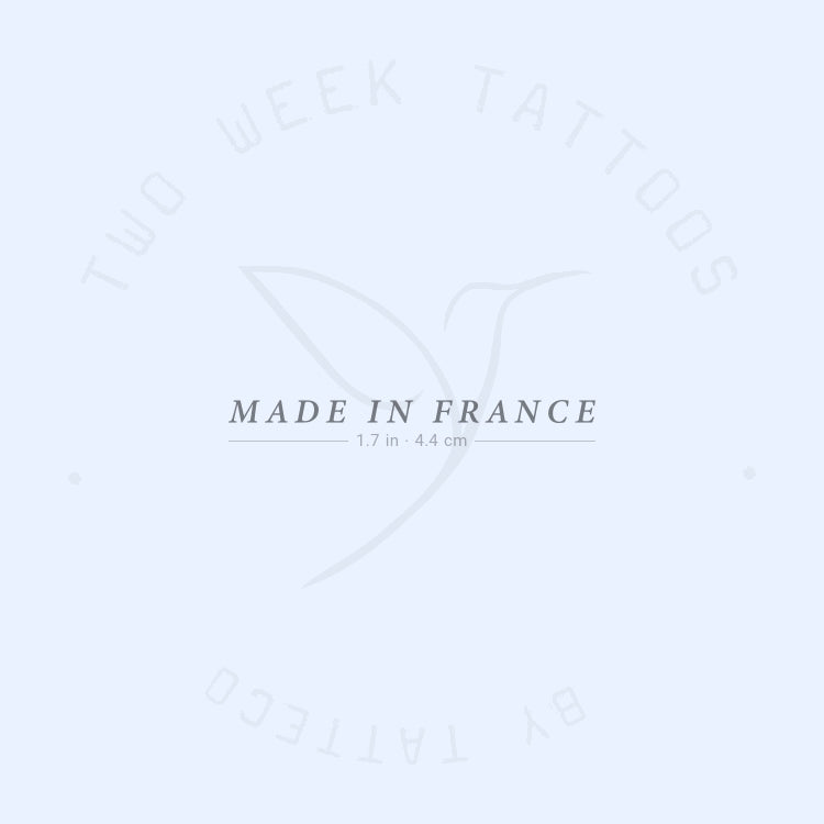 Made In France Semi-Permanent Tattoo - Set of 2