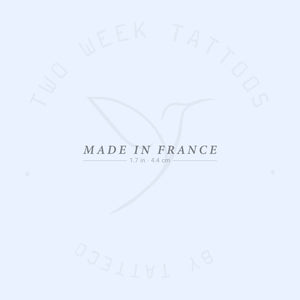 Made In France Semi-Permanent Tattoo - Set of 2