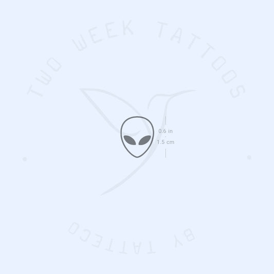Tatuaje semipermanente de cabeza de extraterrestre (juego de 2)