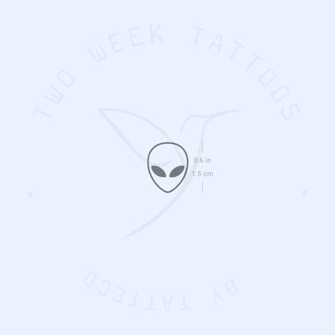 Alien Head Semi-Permanent Tattoo - Set of 2