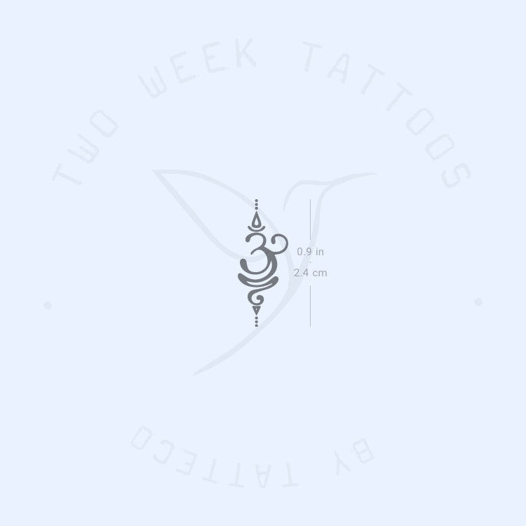Small Breathe Sanskrit Symbol Semi-Permanent Tattoo - Set of 2