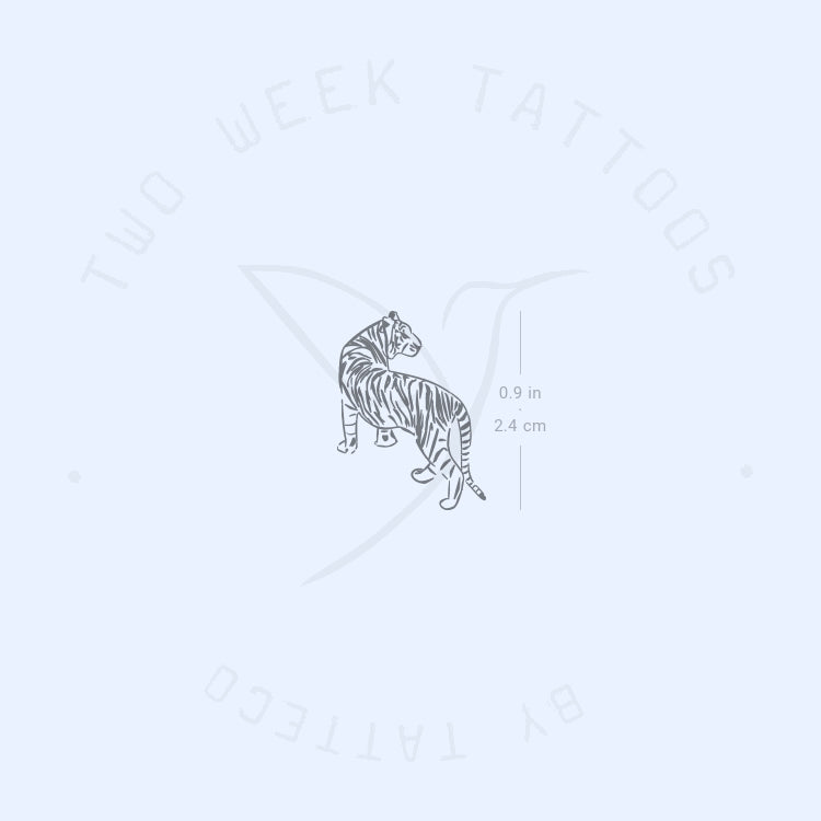 Tatuaje semipermanente de tigre - Juego de 2