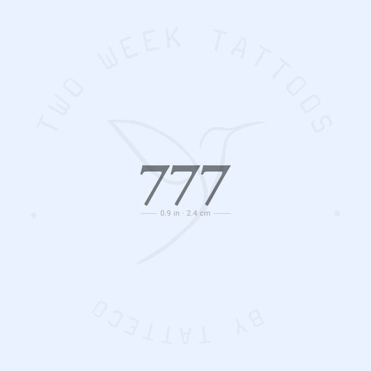 Tatuaje semipermanente 777 - Juego de 2