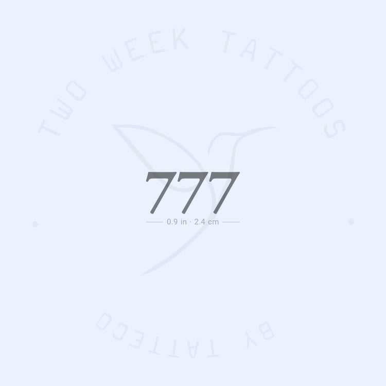 777 Semi-Permanent Tattoo - Set of 2
