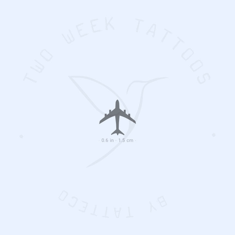 Airplane Semi-Permanent Tattoo - Set of 2