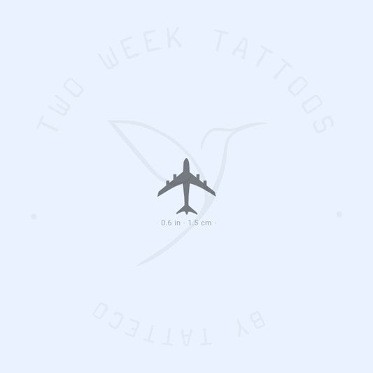 Tatuaje semipermanente de avión - Juego de 2
