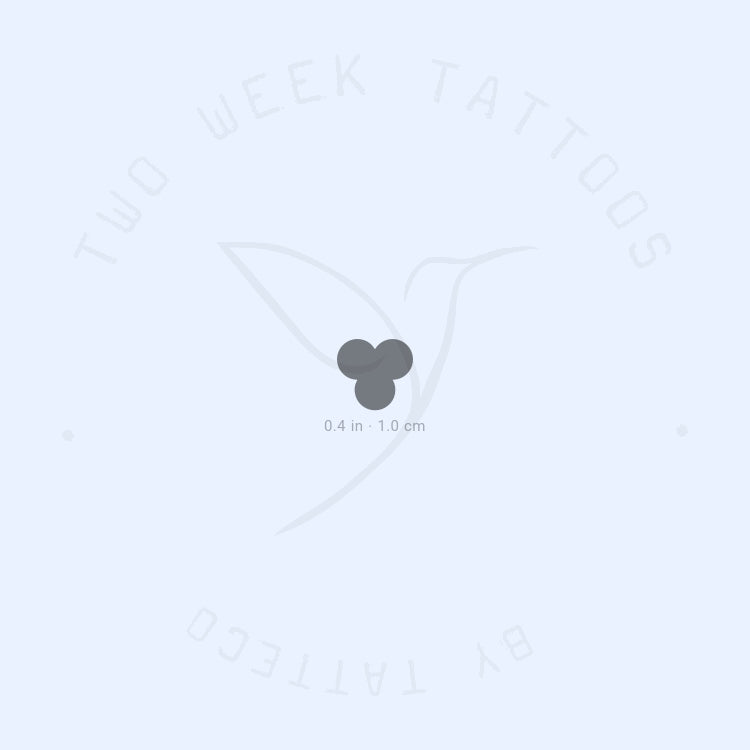 Small Trefoil Semi-Permanent Tattoo - Set of 2