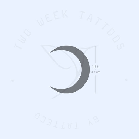 Tatuaje semipermanente de media luna - Juego de 2
