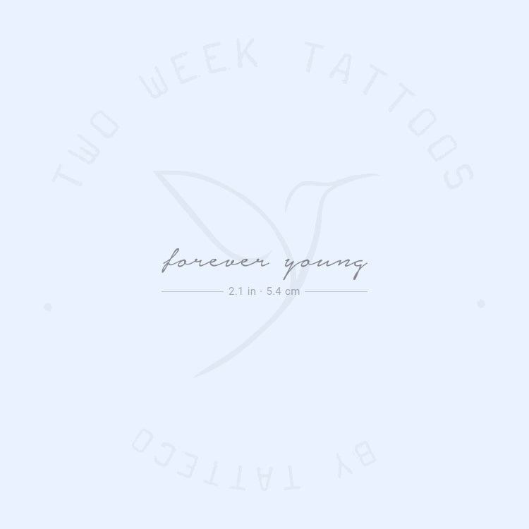 Forever Young Semi-Permanent Tattoo - Set of 2