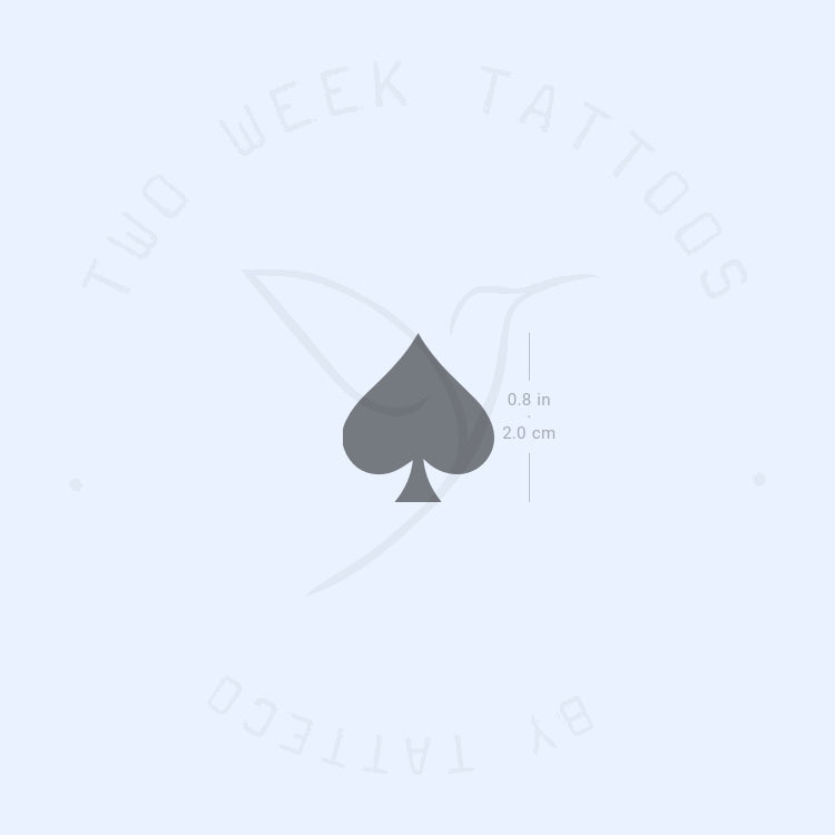 Spade Semi-Permanent Tattoo - Set of 2