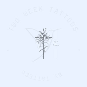 Flower Cross Semi-Permanent Tattoo - Set of 2