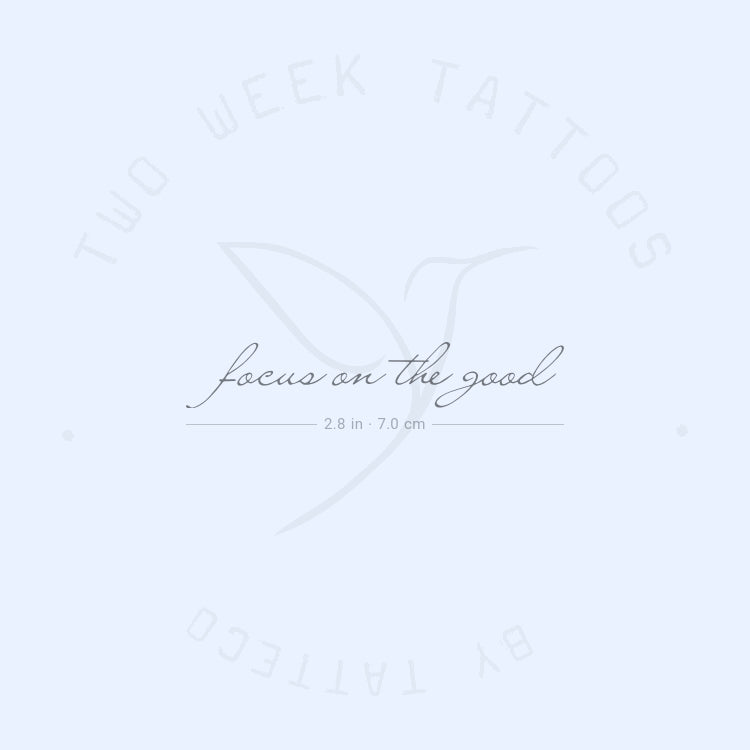 Focus On The Good Semi-Permanent Tattoo - Set of 2