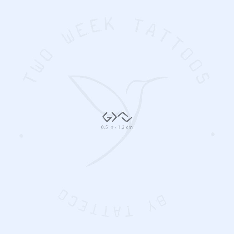 Tiny God Is Greater Than My Highs And Lows Semi-Permanent Tattoo - Set of 2