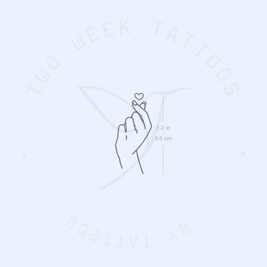 Tatuaje semipermanente coreano ILY - Juego de 2