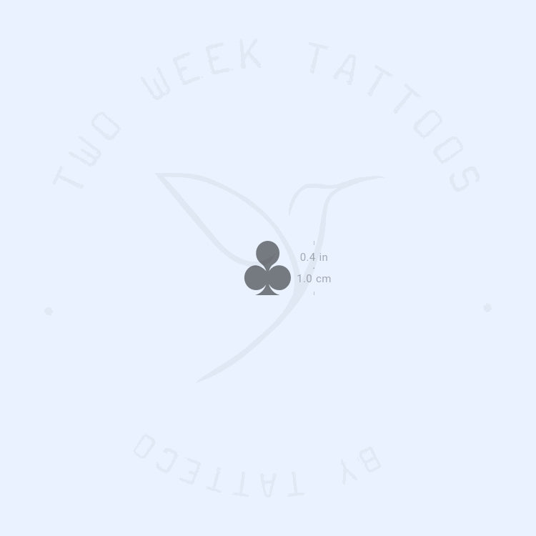 Club Card Suit Semi-Permanent Tattoo - Set of 2
