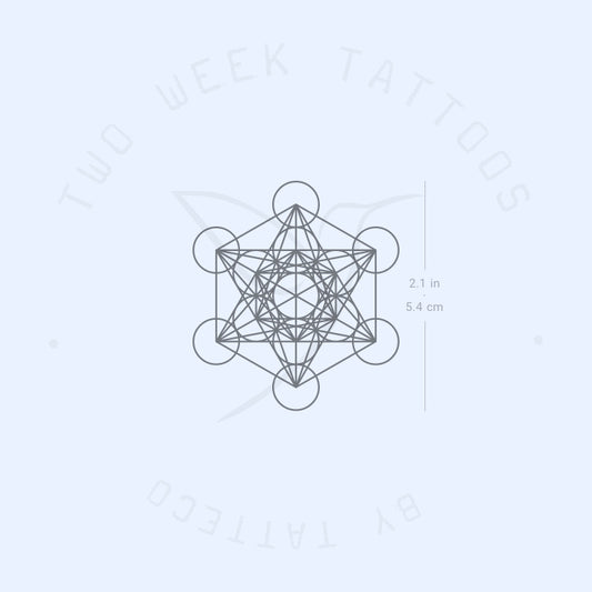 Metatron's Cube Semi-Permanent Tattoo - Set of 2