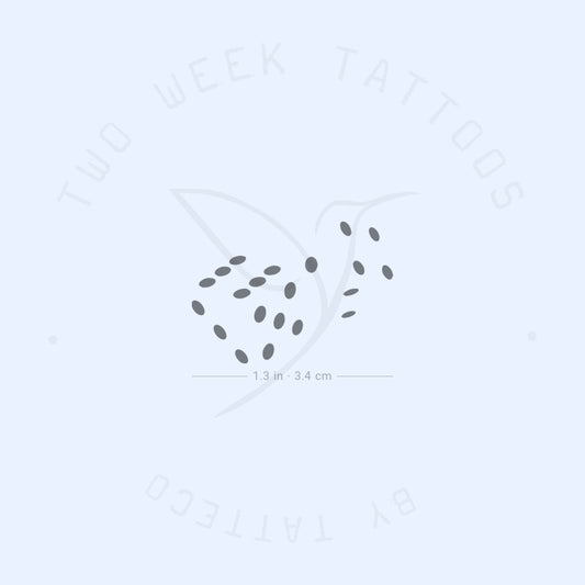 Tatuaje semipermanente de dados minimalistas (juego de 2)