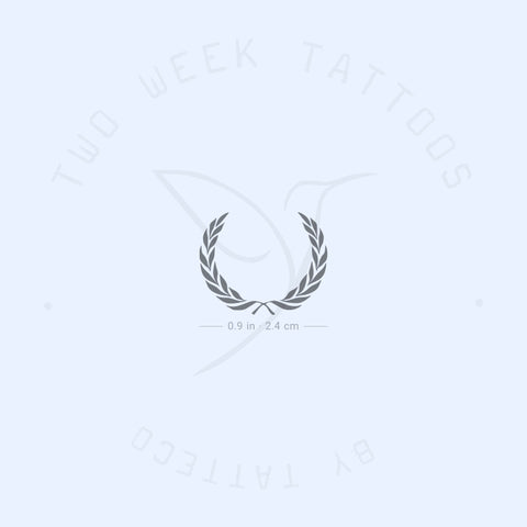 Laurel Wreath Semi-Permanent Tattoo - Set of 2
