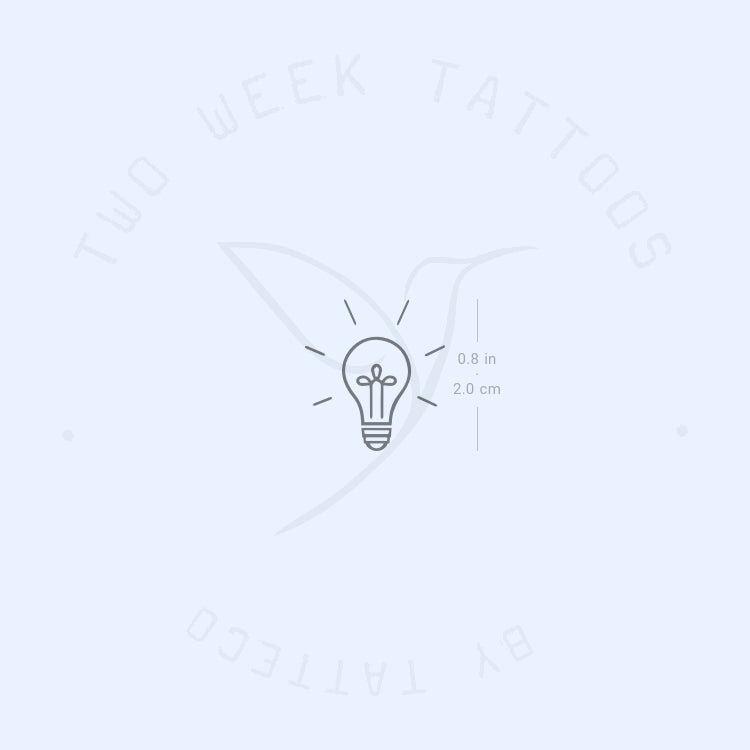 Shining Light Bulb Semi-Permanent Tattoo - Set of 2