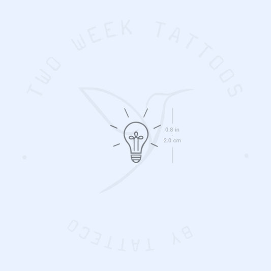 Shining Light Bulb Semi-Permanent Tattoo - Set of 2