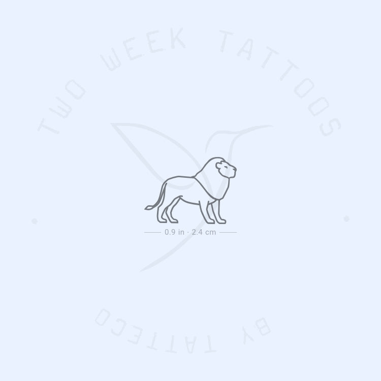 Lion Semi-Permanent Tattoo - Set of 2