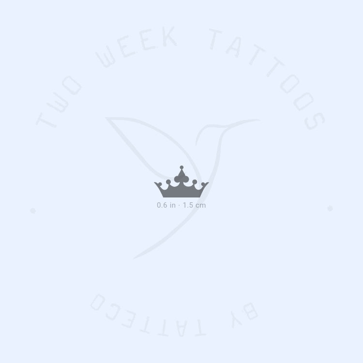 Little Black Crown Semi-Permanent Tattoo - Set of 2