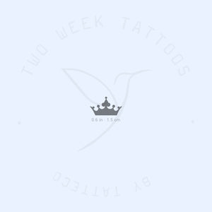Little Black Crown Semi-Permanent Tattoo - Set of 2