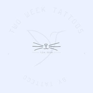 Cat Whiskers Semi-Permanent Tattoo - Set of 2