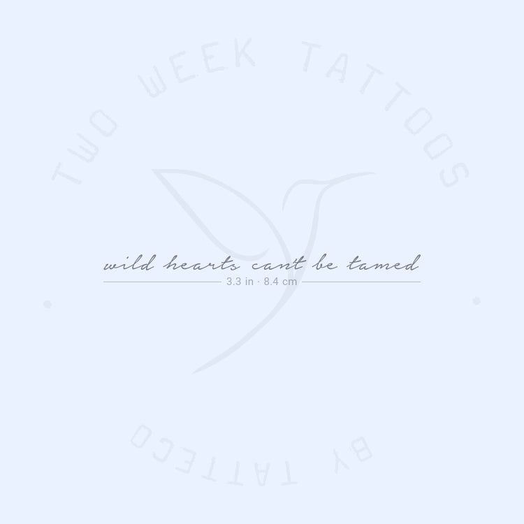 Wild Hearts Can't Be Tamed Semi-Permanent Tattoo - Set of 2