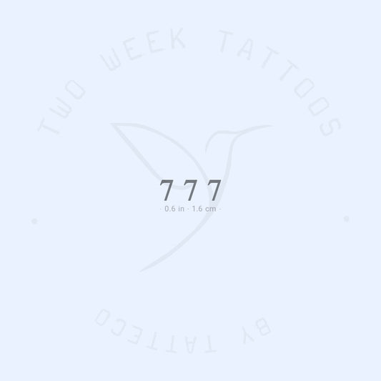 777 Semi-Permanent Tattoo - Set of 2