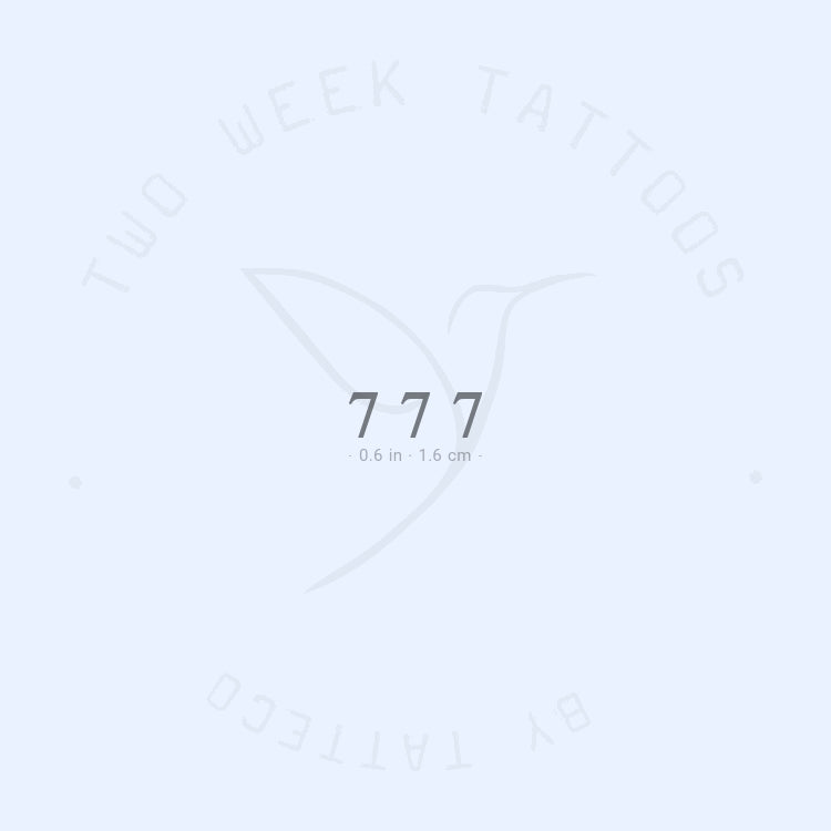 777 Semi-Permanent Tattoo - Set of 2