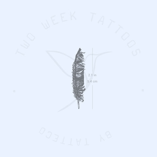 Tatuaje semipermanente de pluma - Juego de 2