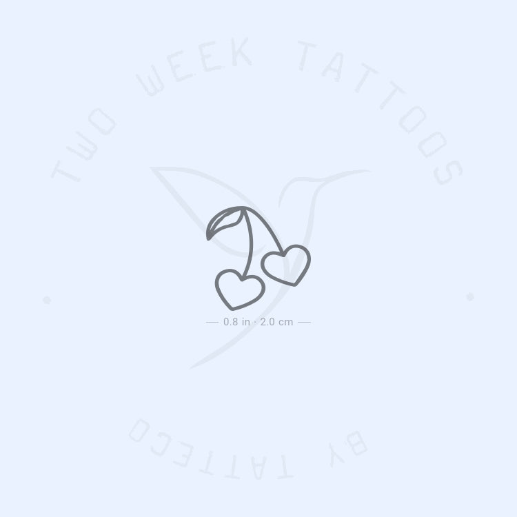 Cherry Couple Semi-Permanent Tattoo - Set of 2