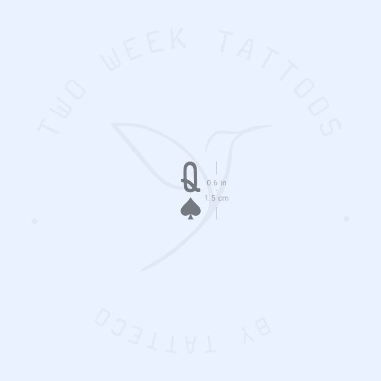 Queen Of Spades Semi-Permanent Tattoo - Set of 2