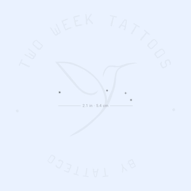 Tatuaje semipermanente minimalista de la constelación de Aries (juego de 2)