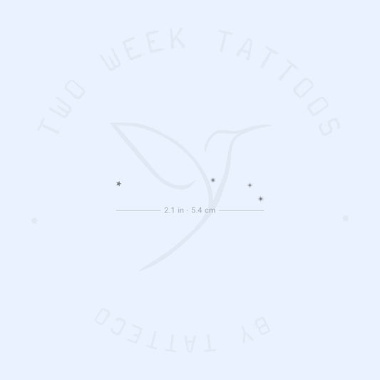 Tatuaje semipermanente minimalista de la constelación de Aries (juego de 2)