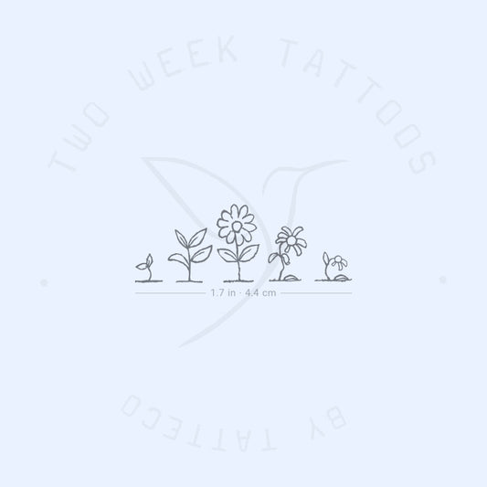 Life Of A Flower Semi-Permanent Tattoo - Set of 2