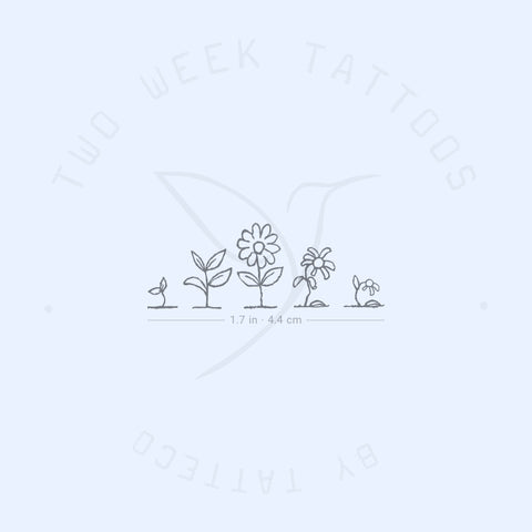 Life Of A Flower Semi-Permanent Tattoo - Set of 2