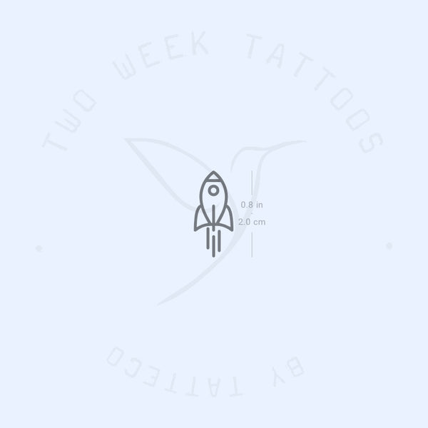 Minimalist Rocket Semi-Permanent Tattoo - Set of 2