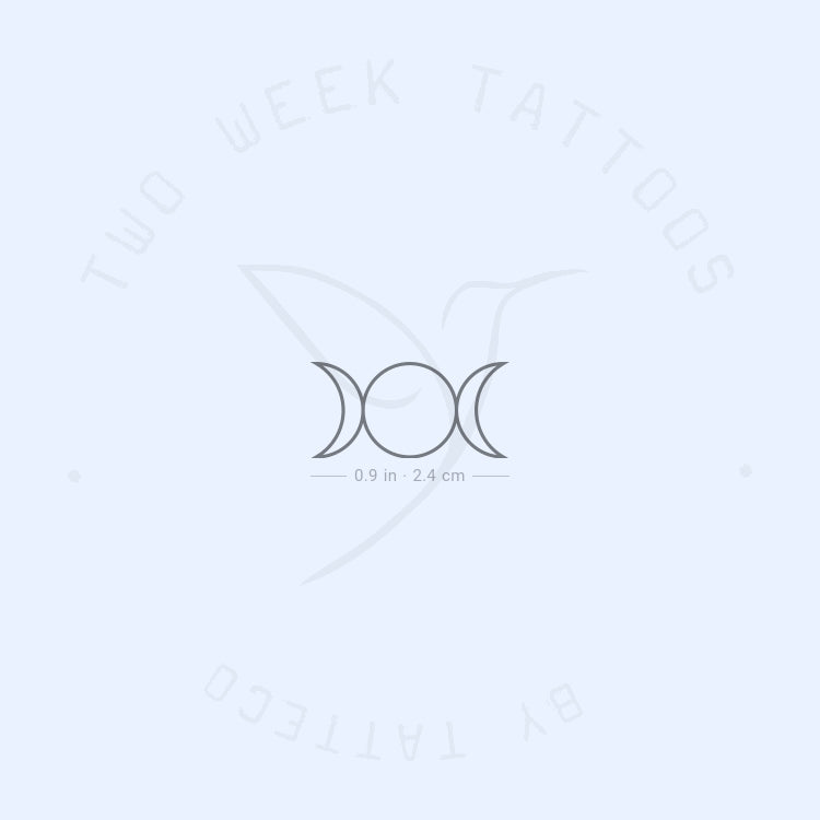 Triple Moon Semi-Permanent Tattoo - Set of 2