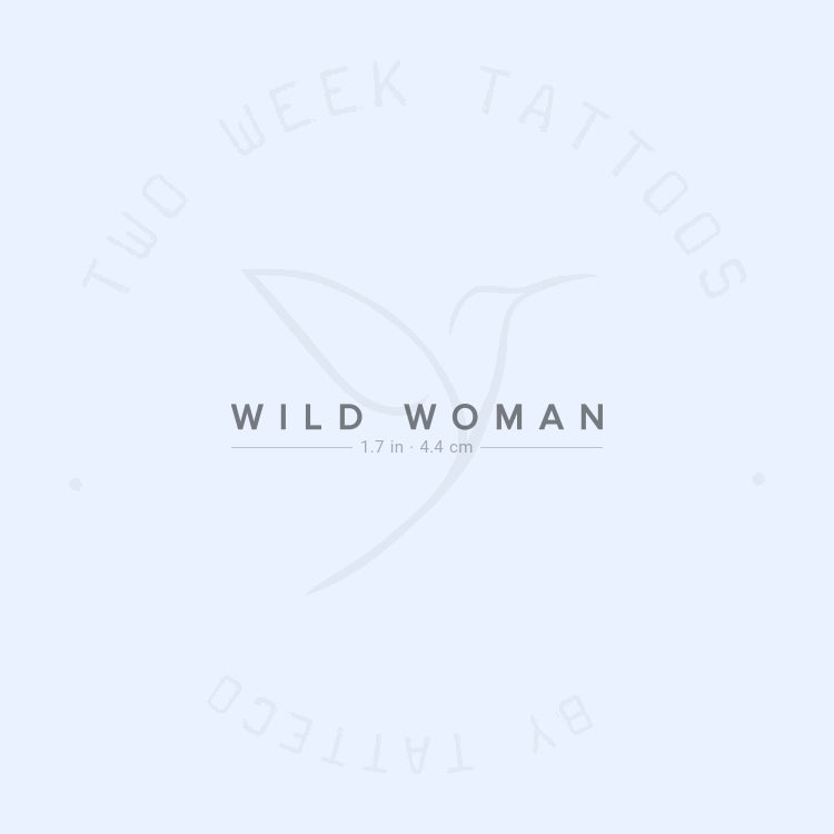 WILD WOMAN Semi-Permanent Tattoo - Set of 2