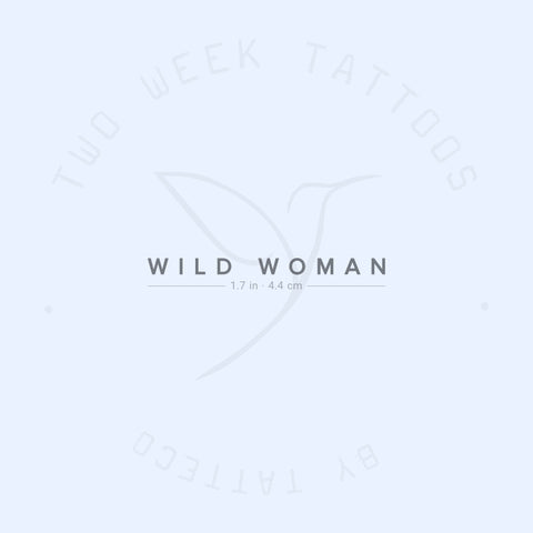 WILD WOMAN Semi-Permanent Tattoo - Set of 2