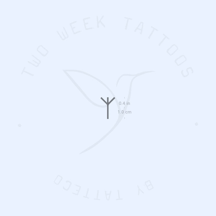 Algiz Rune Semi-Permanent Tattoo - Set of 2