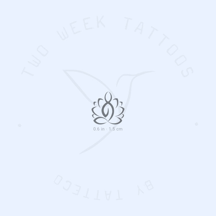Meditative Lotus Semi-Permanent Tattoo - Set of 2