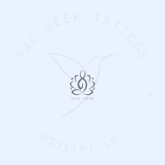 Meditative Lotus Semi-Permanent Tattoo - Set of 2