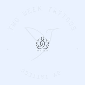 Meditative Lotus Semi-Permanent Tattoo - Set of 2
