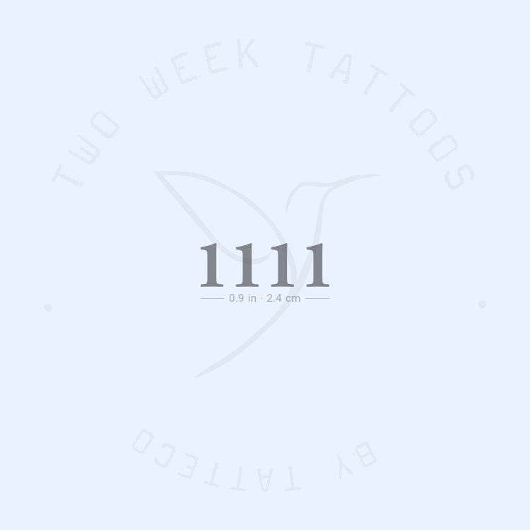 1111 Semi-Permanent Tattoo - Set of 2