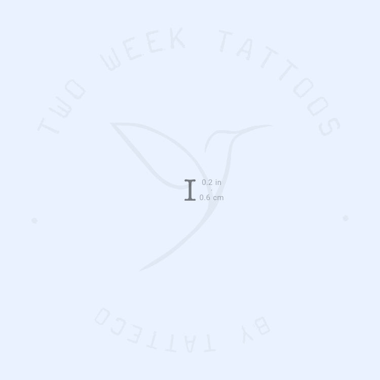 I Typewriter Uppercase Semi-Permanent Tattoo - Set of 2