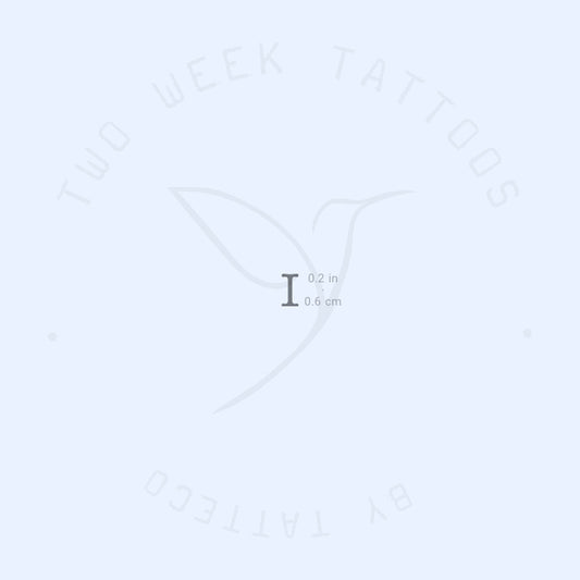 I Typewriter Uppercase Semi-Permanent Tattoo - Set of 2