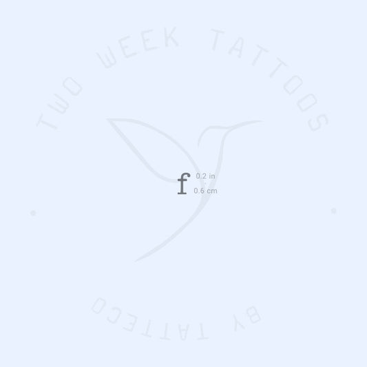 F Typewriter Small Semi-Permanent Tattoo - Set of 2